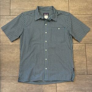 Patagonia Lightweight Plaid Short Sleeve Button Up Shirt Men's M Blue